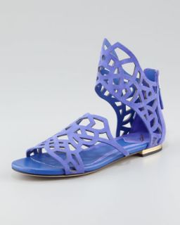  flat sandal purple available in purple $ 375 00 b brian atwood cutout