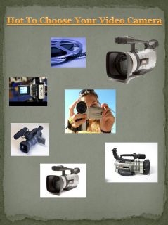 report 1 video equipment volume i how to choose your video camera and