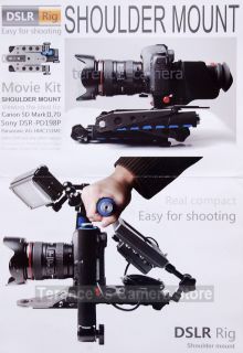 DSLR Rig Shoulder Mount for Canon 5D Mark II 7D 60D T3i
