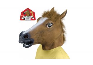 Horse Head Full Overhead Latex Adult Mask One Size Fits Most 12027
