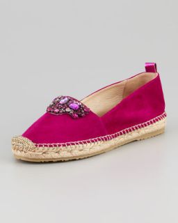 Galion Suede Espadrille Flat, Orchid