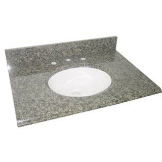 Pegasus PE37829 37 Inch Quadro Granite Vanity Top with White Bowl and