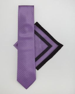 silk tie pocket square set purple $ 360