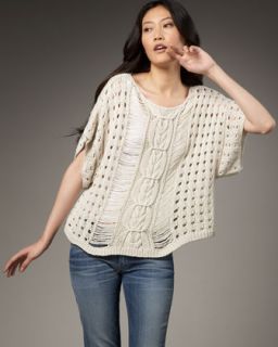 TEXTILE Elizabeth and James Boxy Crochet Pullover   
