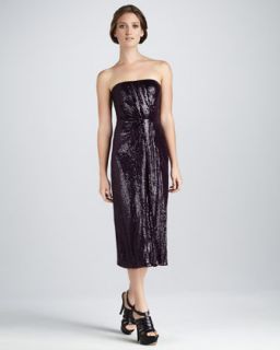 Piaza Cuvet Sequined Strapless Midi Dress