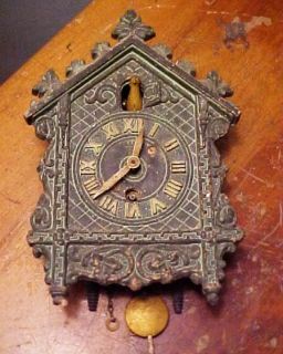Lux Vintage Mini Cuckoo Clock Waterbury Conn USA