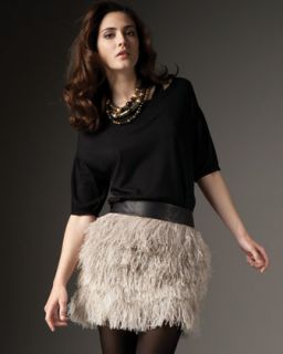 Robert Rodriguez Feather Skirt   