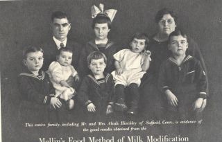  Ad Mellins Food Family of Mr Mrs Alvah Hinckley Suffield Ct