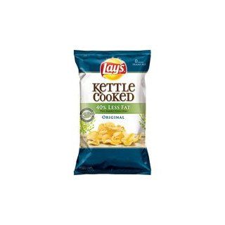 Lays. Kettle Cooked Potato Chips, 40% Less Fat Original, Extra