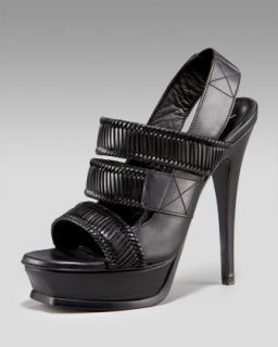Yves Saint Laurent Banded Platform Sandal   