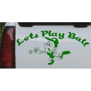 Lets Play Ball Baseball Pitcher Sports Car Window Wall Laptop Decal