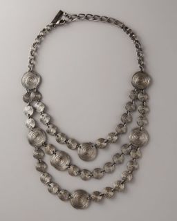 Y0PQS Oscar de la Renta Disc Bib Necklace