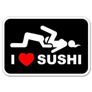 Love Sushi Adult Funny car bumper sticker window decal 5 x 3