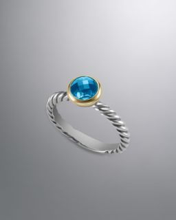 Y19XH David Yurman Color Classics Ring, Blue Topaz