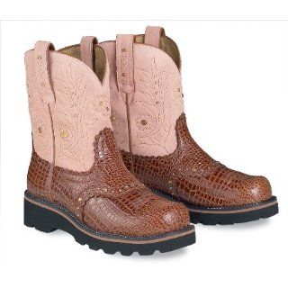 Ariat Gem Baby Boots Cowboy Boots 6 Copper Gator Print