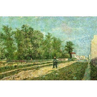 Oil Painting Man with Spade in a Suburb of Paris Vincent