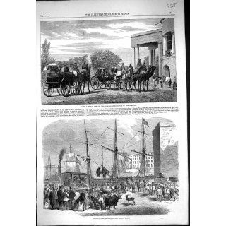 Antique Print of 1864 Camel Carriage Lieutenant governor