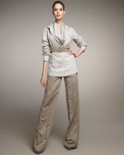  available in stone $ 695 00 donna karan crinkled crepe pants $ 695