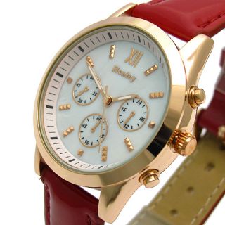 Henley Ladies Designer Watch Mother of Pearl Face Rose Gold Finish 354