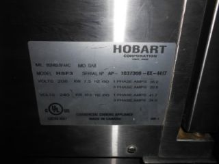 Hobart Steamer Model HSF3 Commercial Restaurant Equipment Pressureless