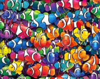 3D Effects 500 Piece Jigsaw Puzzle Clownfish Made in Poland 2004