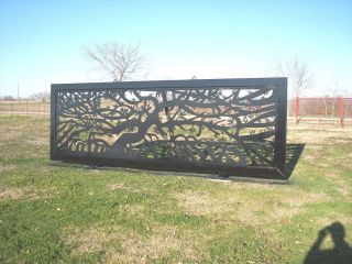  Entrance Gate steel fence ranch home metal art wrought iron