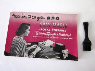 Vintage Gray Magic Royal Portable Quiet de Luxe and Arrow Model Dated