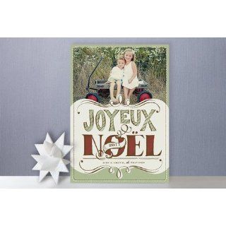 Joyeux Noel Christmas Photo Cards by pottsdesign