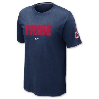 Nike MLB Cleveland Indians Mens Tee Shirt Navy