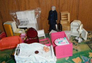  Mainly Half Scale Dollhouse Lot Doll Furniture