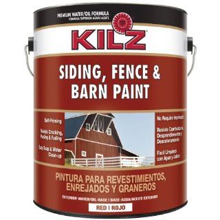 KILZ 10111 Siding Fence and Barn Paint, Red   