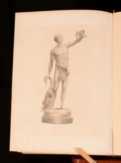 1832 Hervey Illustrations of Modern Sculpture Engravings Prose and