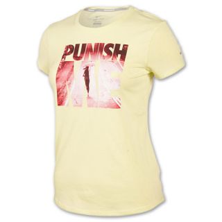 Nike Punish Me Womens Running Tee Yellow