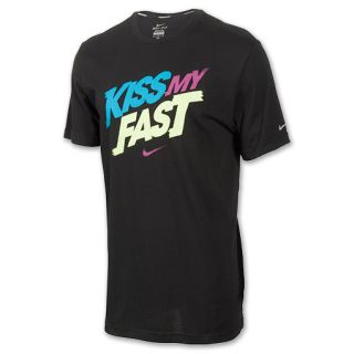 Mens Nike Kiss My Fast Tee Shirt Black