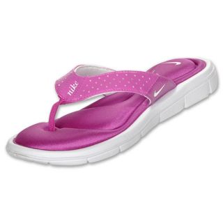 Womens Nike Comfort Thong Sandals Magenta/White