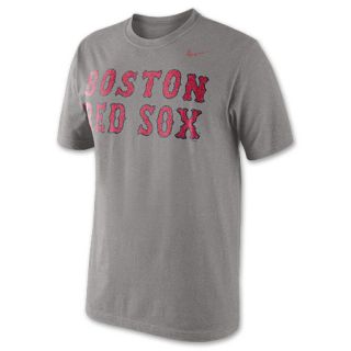 Mens Nike Boston Red Sox MLB Tri Blend Logo Baseball T Shirt