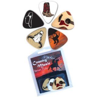 Country Guitar Pick Pack. Pack of 5 country music themed