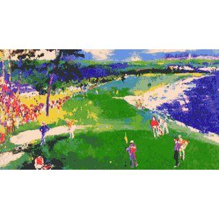 18th At Pebble Beach Hand Signed Framed Serigraph Print by