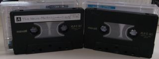 TWO MAXELL XLII S 90 HIGH BIAS AUDIO CASSETTE TAPE USED CLEAN JAPAN