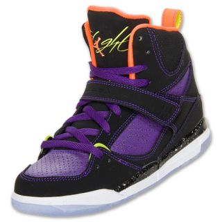 Jordan Flight 45 High Preschool Shoes Black/Purple