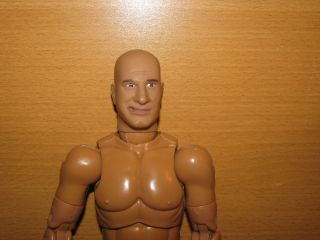 6th Scale Military Action Figure with Bald Head and Mouth for Cigar