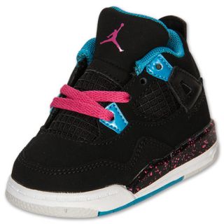 Jordan Retro IV Toddler Shoes Black/Fireberry