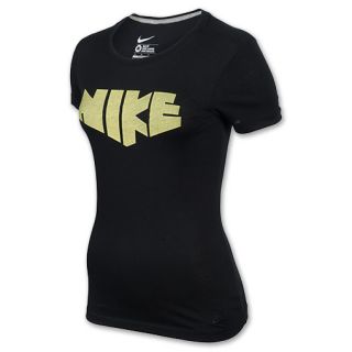 Womens Nike Babyteeth Tee Shirt Black/Dark Grey