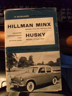 Hillman Minx & Husky Manual series 1& 2 from 1956