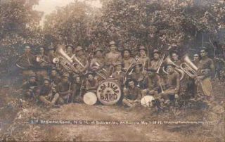 XA073 RPPC Bolivar MO 2nd Regiment Band Instrumnts 1915