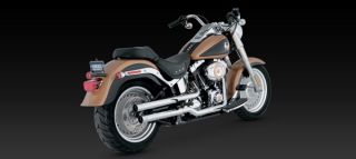 Vance Hines Exhaust Straightshot HS Chrome Harley Softail FLSTF 2007