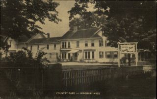 Hingham MA Country Fare Old Postcard
