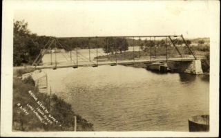Lime Springs IA Iowa River Bridge Real Photo c1910 Postcard