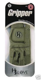 HJ Mens Gripper Golf Glove Med Large Left Hand Olive