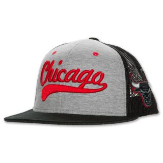adidas Chicago Bulls NBA Mesh Snapback Hat Grey/Red